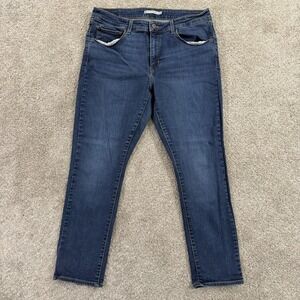 Levis Classic Mid Rise Skinny 16S W33L28 Blue Stretch Jeans Denim Everyday